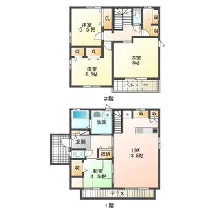 広島県東広島市西条町田口【一戸建】の間取り