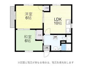 津末アパート堀ノ内 B棟【2階】の間取り