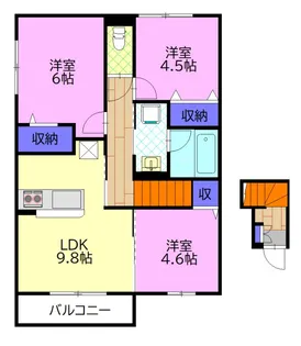 ニューコスモス【2階】の間取り