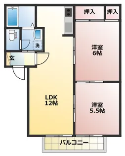 ディアス中津川 A【2階】の間取り