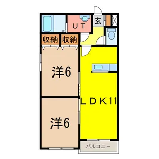 シャンノール山田【2階】の間取り
