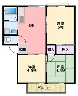 兵庫県西宮市鳴尾町5【アパート】の間取り