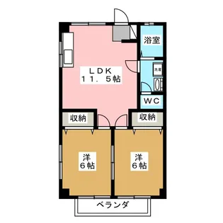 メゾンドロッシュ【1階】の間取り