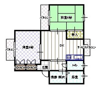 ヴレロワイヤル【1階】の間取り