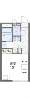 レオパレスみやびII【2階】の間取り