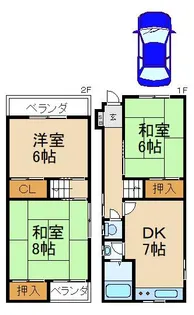 大阪府寝屋川市国松町【一戸建】の間取り