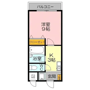 三記マンション弐号館【4階】の間取り