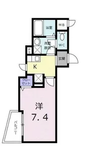 ラビット・イヤー・アイリス【2階】の間取り