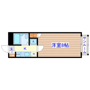 ベルコーポ【1階】の間取り