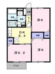 サンシティー臼井C【1階】の間取り