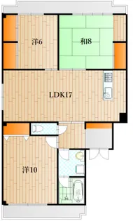 ペアシティ下関【3階】の間取り