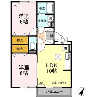 メゾン・ド・ソリアード B【1階】の間取り