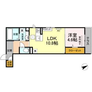 アネシス寺家A・B A棟【1階】の間取り