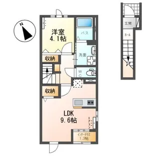 クリビアI【2階】の間取り