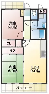 コスモスビルII【4階】の間取り