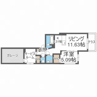 ビッグレジデンス旭ヶ丘【1階】の間取り