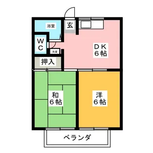 ナツキハイツB【2階】の間取り