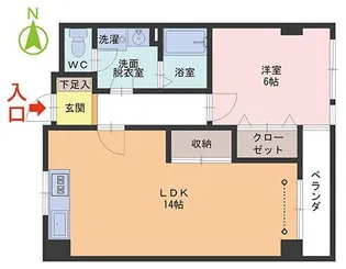 プリメーラ二の宮【1階】の間取り