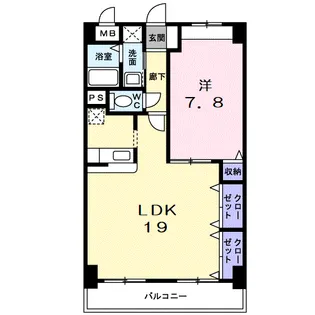 Sテイト新山口【1階】の間取り
