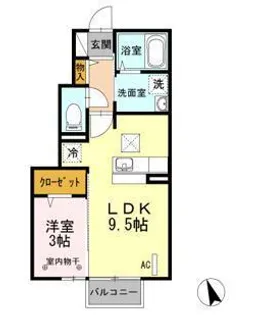 郡山ガーデン チェリーガーデン【1階】の間取り