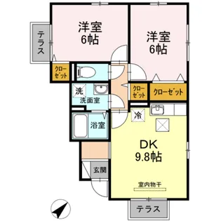 コテージ パラム【1階】の間取り