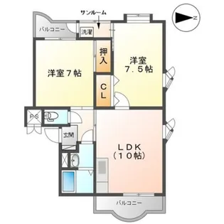 メゾン・ド・ファミール【2階】の間取り