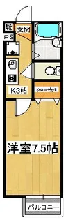 ベルデュールII【1階】の間取り