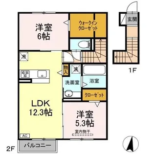 D-ROOM Fourth B棟【2階】の間取り