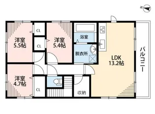 プレシードベル【2階】の間取り