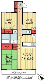 千葉県市川市妙典5【マンション】の間取り