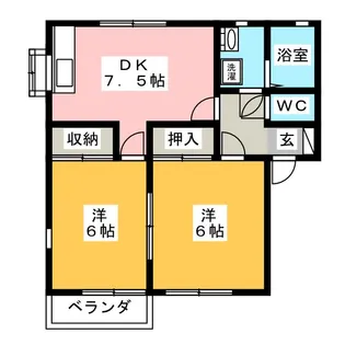 パープルタウン W【2階】の間取り