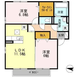 長崎県大村市富の原1【アパート】の間取り