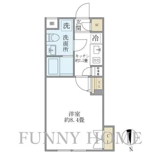 東京都目黒区鷹番2【マンション】の間取り