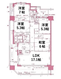 Fステージ泊【6階】の間取り