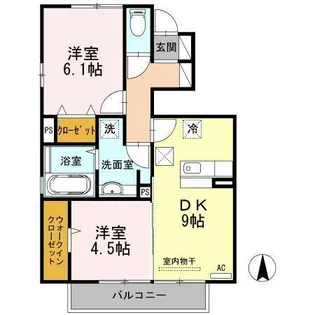 ルミエール焼山【1階】の間取り