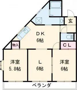 センチュリー重原【2階】の間取り