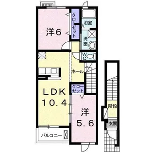 パインテールヴィレッジA棟【2階】の間取り