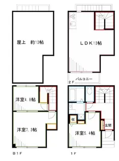 東京都三鷹市上連雀4【一戸建】の間取り