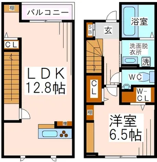 1LDKの間取り画像