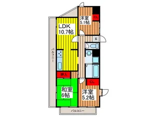 川口青木第6ローヤルコーポ【2階】の間取り
