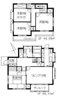 千葉県富里市七栄【一戸建】の間取り