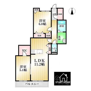 プロヌーブ北矢三B【2階】の間取り