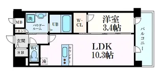 プレサンス十条凛華【2階】の間取り