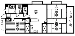 グリーンライフ鴨池【4階】の間取り