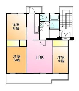 団地6-8-12【3階】の間取り