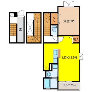 岐阜県岐阜市薮田南4【アパート】の間取り