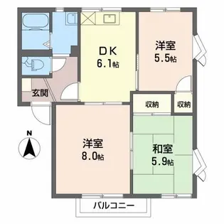 フレグランス五反田パレス A【2階】の間取り