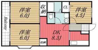 千葉県千葉市稲毛区小中台町【マンション】の間取り
