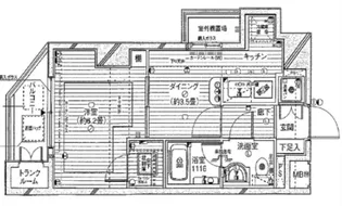 ベネヴィータ市ヶ谷銀杏坂【4階】の間取り