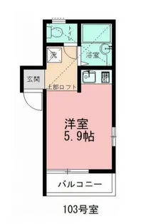 1Kの間取り画像